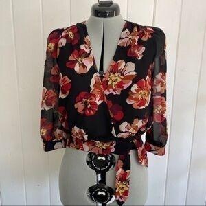 Madewell Floral Wrap Blouse​​​​​